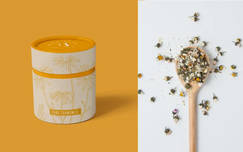 Bann Berry packaging for pure chamomile blend.